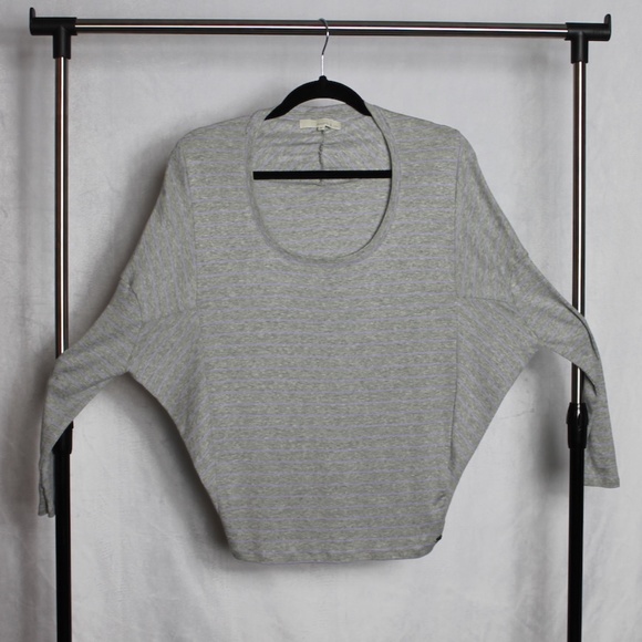 Monk & Lou Grey and Purple Striped Long Sleeve Top - Picture 3 of 6